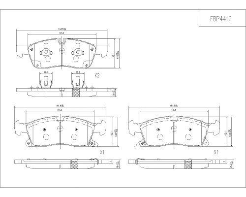 Brake Pad Set, disc brake (FBP4410)