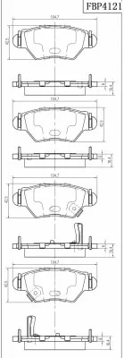 Brake Pad Set, disc brake (FBP4121)