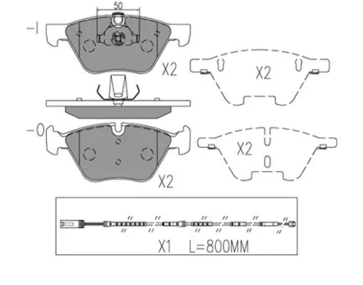 Brake Pad Set, disc brake (FBP4199)