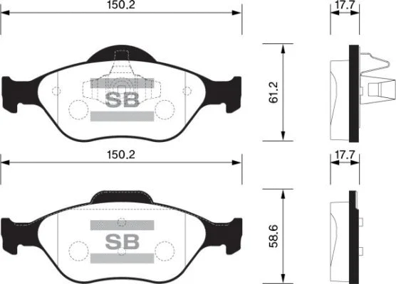 Brake Pad Set, disc brake (FBP1565)