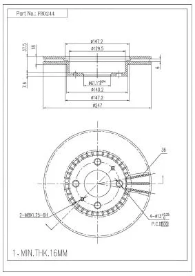 Brake Disc (FBD244)