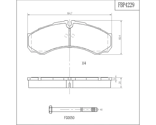 Brake Pad Set, disc brake (FBP4229)