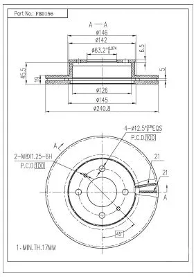Brake Disc (FBD156)