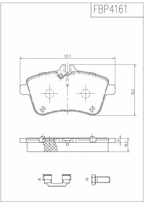 Brake Pad Set, disc brake (FBP4161)