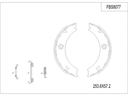 Brake Shoe Set (FBS8077)