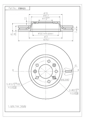 Brake Disc (FBD421)