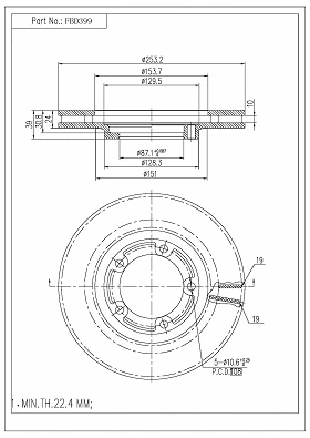 Brake Disc (FBD399)