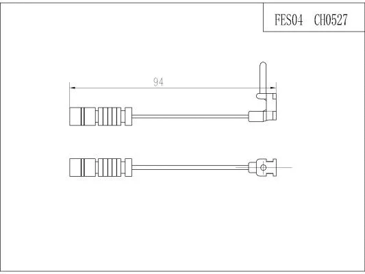 Warning Contact, brake pad wear (FES04)