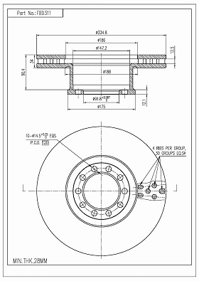 Brake Disc (FBD311)