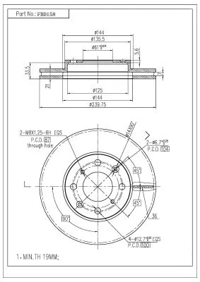 Brake Disc (FBD158)