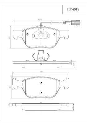 Brake Pad Set, disc brake (FBP4019)