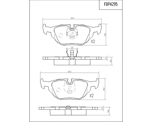 Brake Pad Set, disc brake (FBP4295)