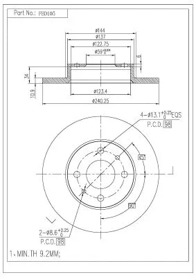 Brake Disc (FBD105)
