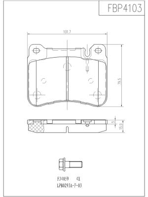 Brake Pad Set, disc brake (FBP4103)