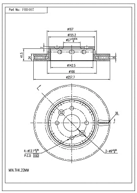 Brake Disc (FBD407)