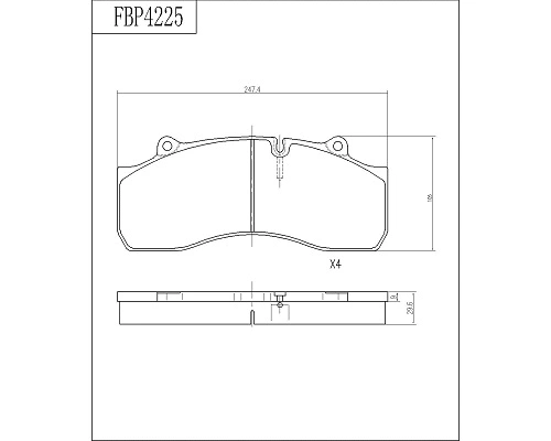Brake Pad Set, disc brake (FBP4225)