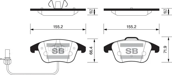 Brake Pad Set, disc brake (FBP2144)
