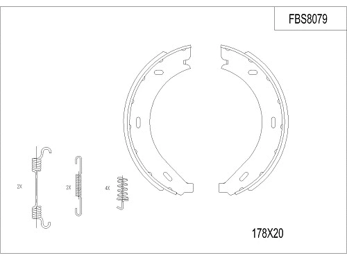 Brake Shoe Set (FBS8079)