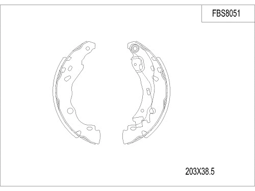 Brake Shoe Set (FBS8051)
