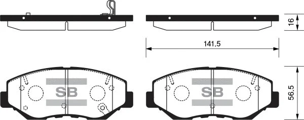 Brake Pad Set, disc brake (FBP1237)