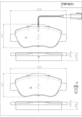 Brake Pad Set, disc brake (FBP4031)