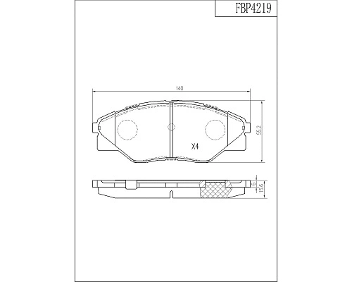 Brake Pad Set, disc brake (FBP4219)