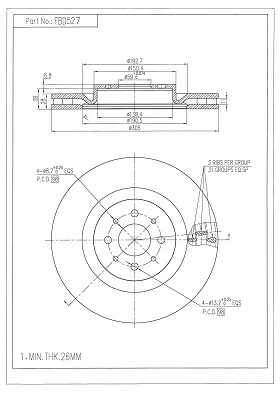 Brake Disc (FBD527)