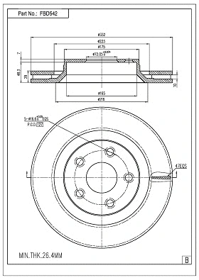 Brake Disc (FBD542)