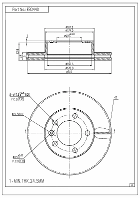 Brake Disc (FBD440)