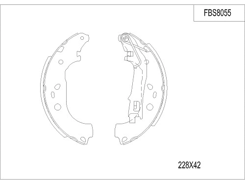Brake Shoe Set (FBS8055)