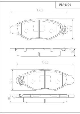Brake Pad Set, disc brake (FBP4104)