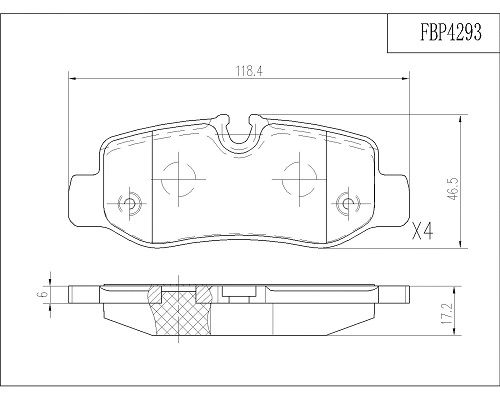 Brake Pad Set, disc brake (FBP4293)