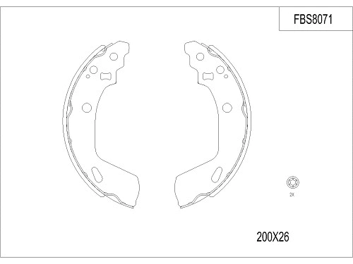 Brake Shoe Set (FBS8071)