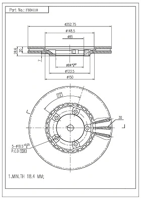 Brake Disc (FBD410)