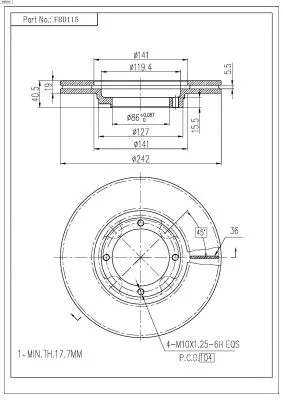 Brake Disc (FBD115)