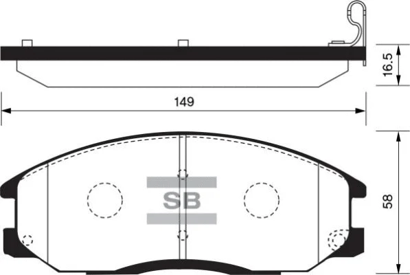 Brake Pad Set, disc brake (FBP1157)