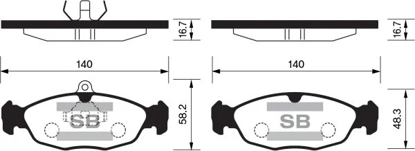 Brake Pad Set, disc brake (FBP1220)