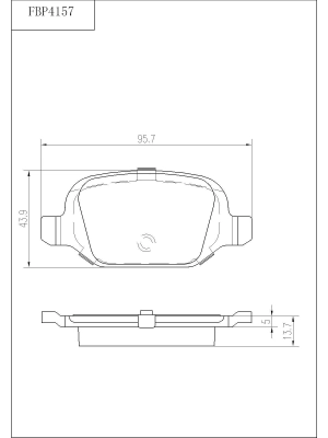 Brake Pad Set, disc brake (FBP4157)