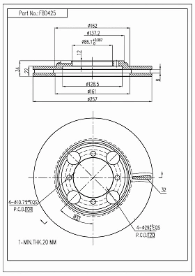 Brake Disc (FBD425)