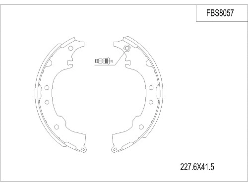 Brake Shoe Set (FBS8057)