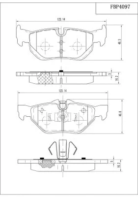 Brake Pad Set, disc brake (FBP4097)