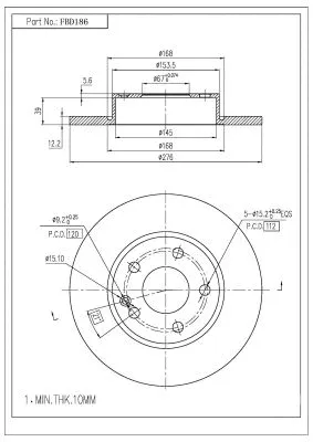 Brake Disc (FBD186)