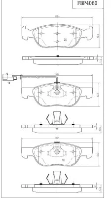 Brake Pad Set, disc brake (FBP4060)