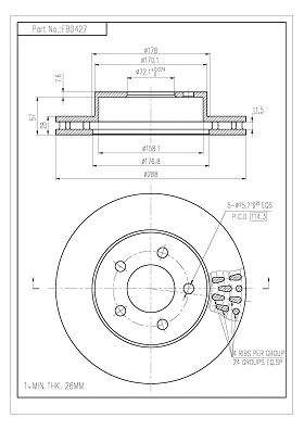 Brake Disc (FBD427)