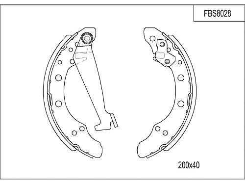 Brake Shoe Set (FBS8028)