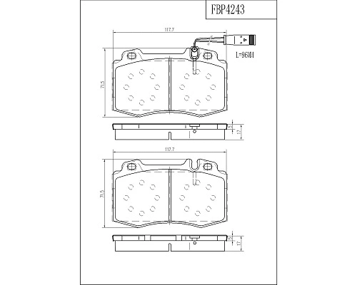 Brake Pad Set, disc brake (FBP4243)