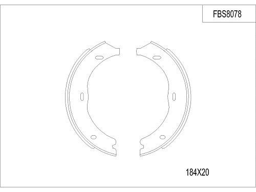 Brake Shoe Set (FBS8078)