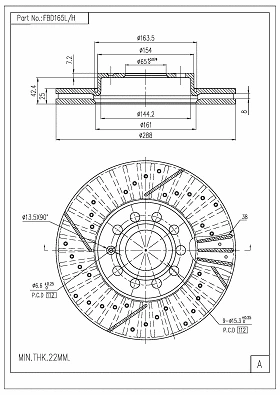 Brake Disc (FBD165L/H)