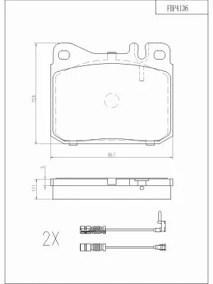 Brake Pad Set, disc brake (FBP4136)