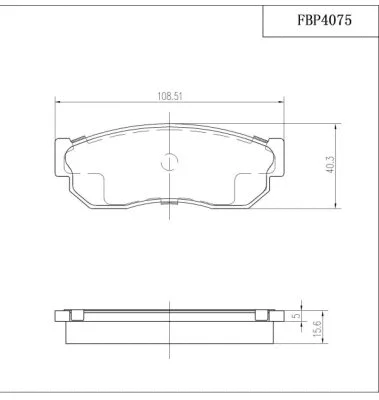 Brake Pad Set, disc brake (FBP4075)